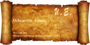 Udvaros Emma névjegykártya